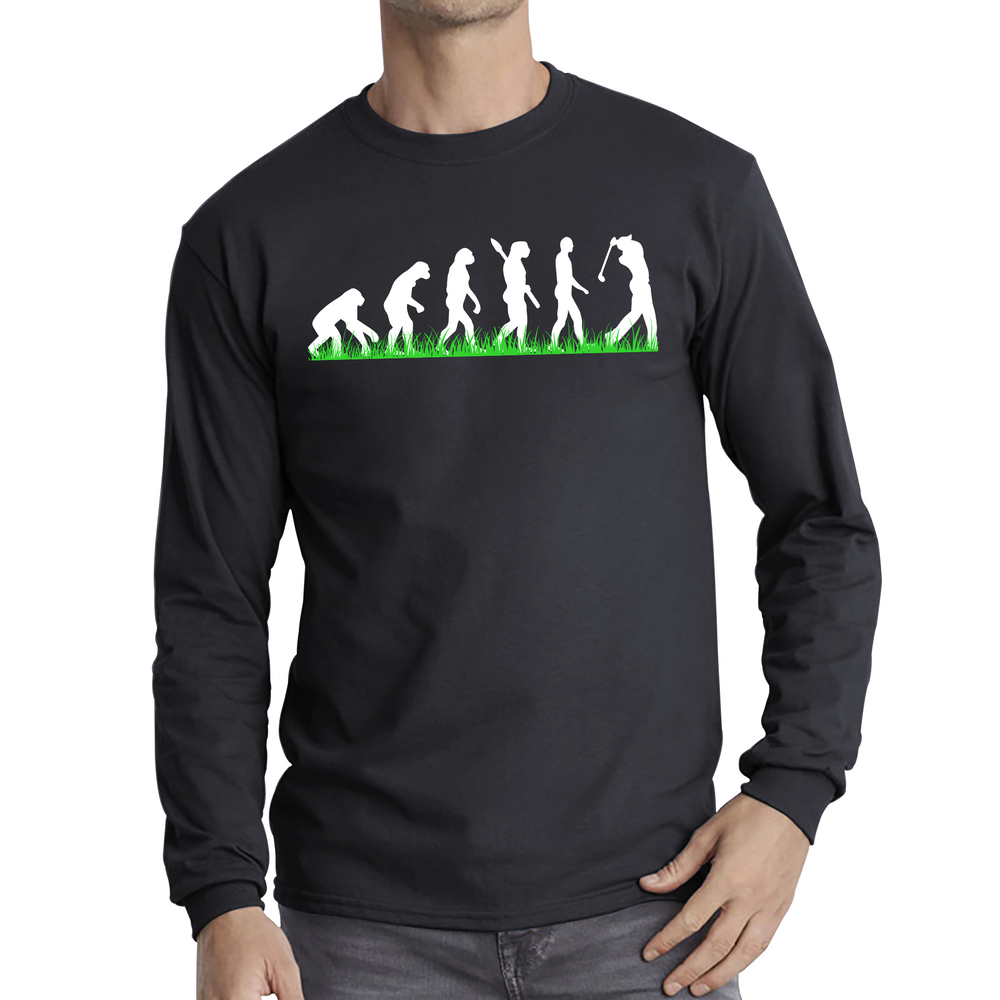 Funny Golf Evolution Of A Golfer Shirt Funny Golf Golfing Gift Long Sleeve T Shirt