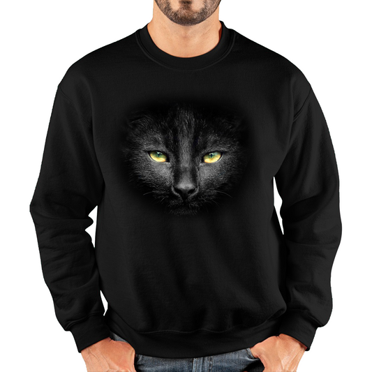 Black Cat Yellow Eyes Sweatshirt