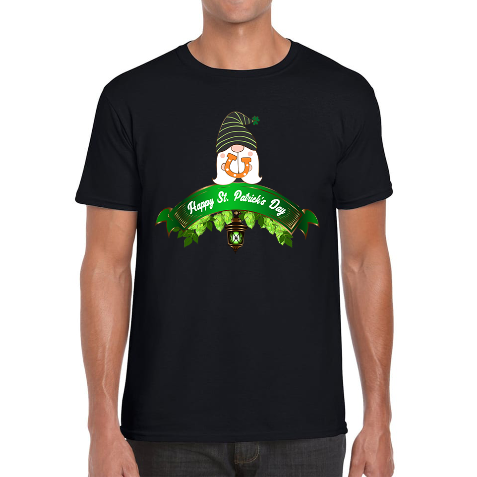 Happy St. Patrick's Day Leprechaun Gnome Irish Gnomes Lucky Gnomes Saint Patricks Day Mens Tee Top