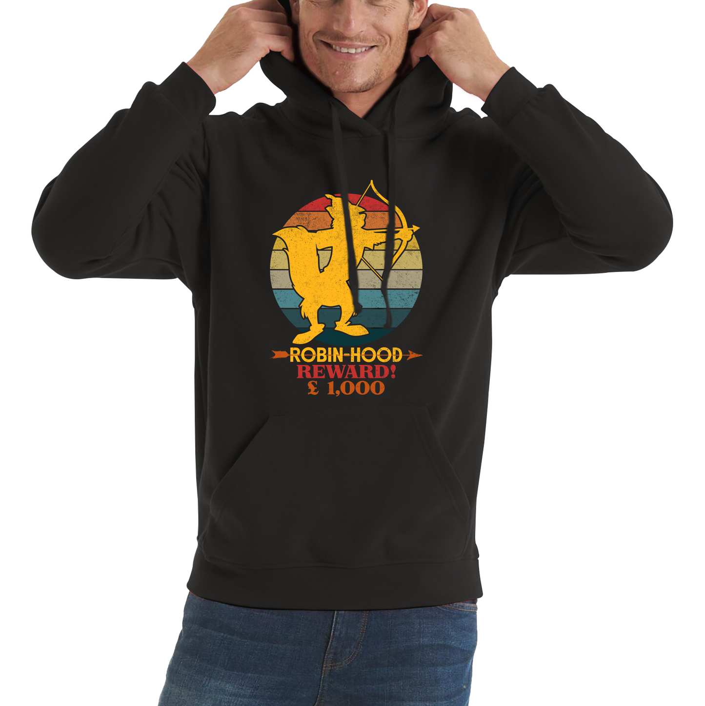 Robin Hood Reward £1000 Fox Funny Hoodie