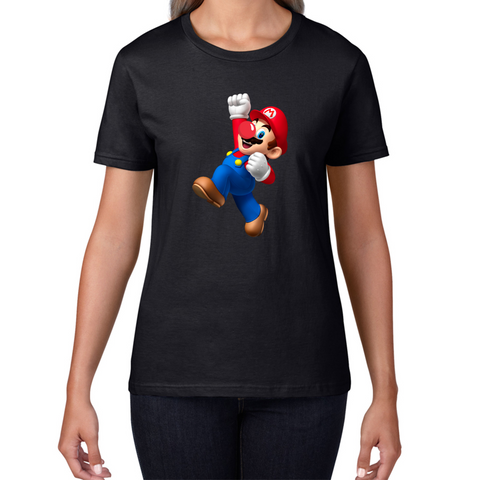 Super Mario Bros Red Nose Day Ladies T Shirt. 50% Goes To Charity