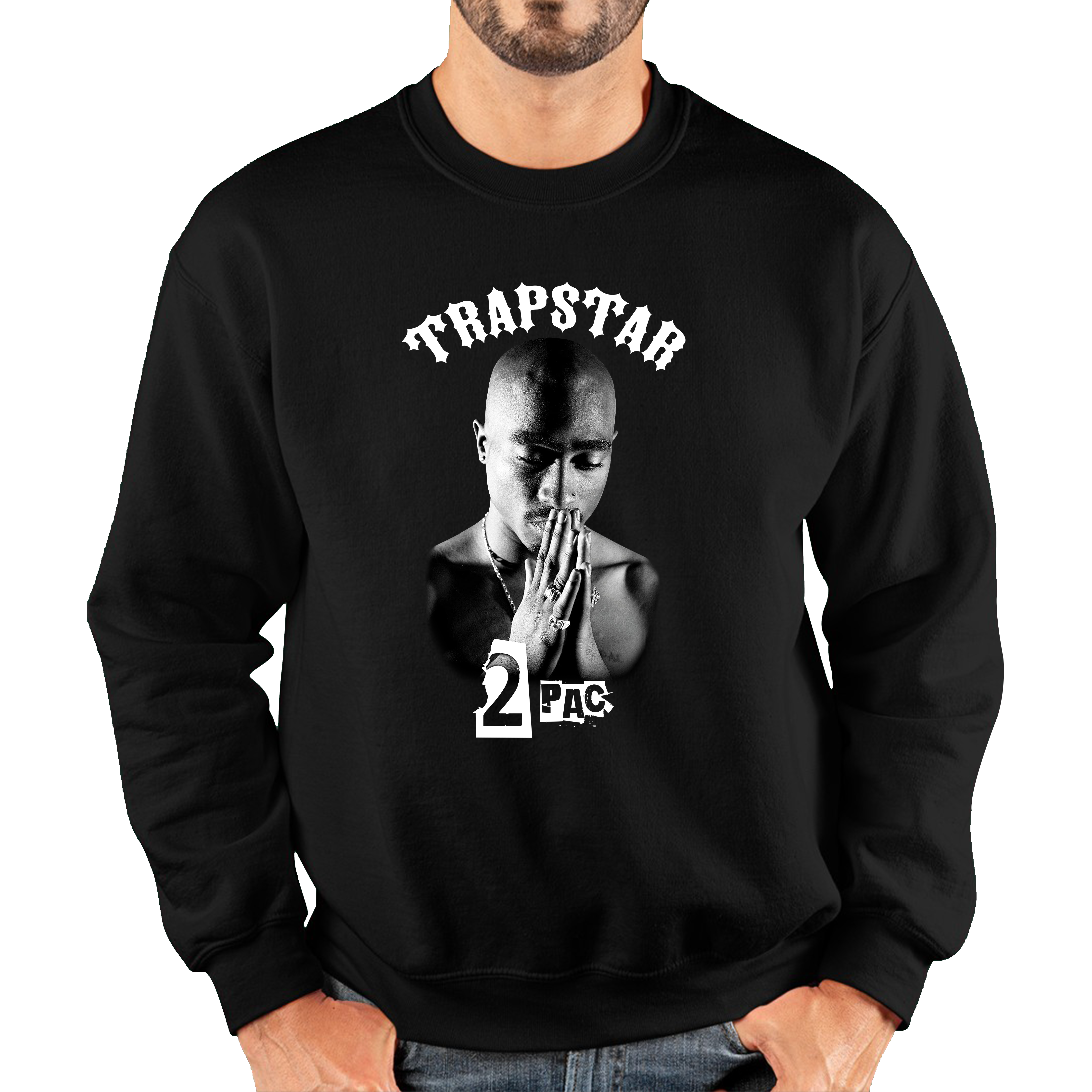 Trapstar 2pac Jumper Tupac Shakur American Rapper Hip Hop Lovers Music Gift Mens Sweatshirt