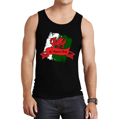 St. David's Day Dragon Flag Welsh Dragon Flag Of Wales Sant Dewi Saint Welsh Tank Top