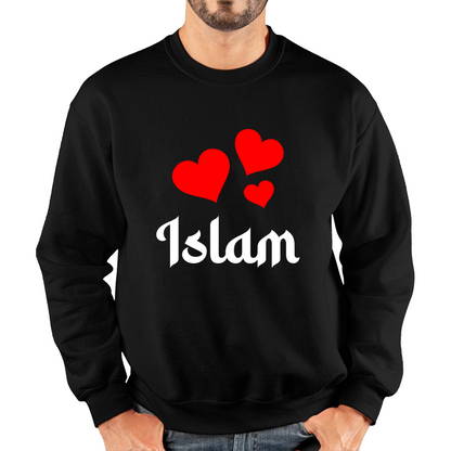 Islam Hearts Spiritual Islamic Religious Muslim Islam Religion Gift Unisex Sweatshirt