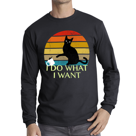 Black Cat I Do What I Want Vintage T Shirt