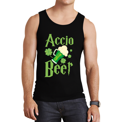 Accio Beer Wizard Beer St. Patrick's Day Magic World Irish Beer Shamrock Beer Lovers Family Vacation Tank Top