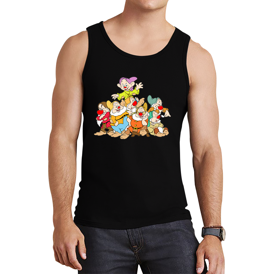 Disney Snow White and Seven Dwarfs Red Nose Day Tank Top. 50% Goes To Charity