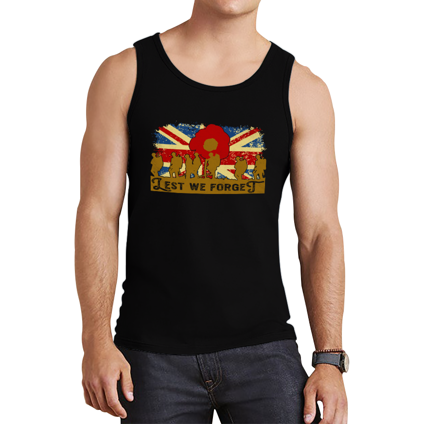 Lest We Forget Poppy Anzac Day Tank Top