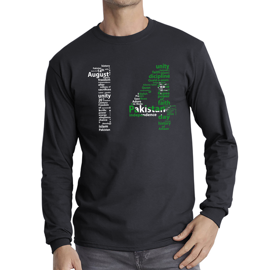 14th August Pakistan Independence Day Patriotism Pakistani Flag Independence Day Long Sleeve T Shirt