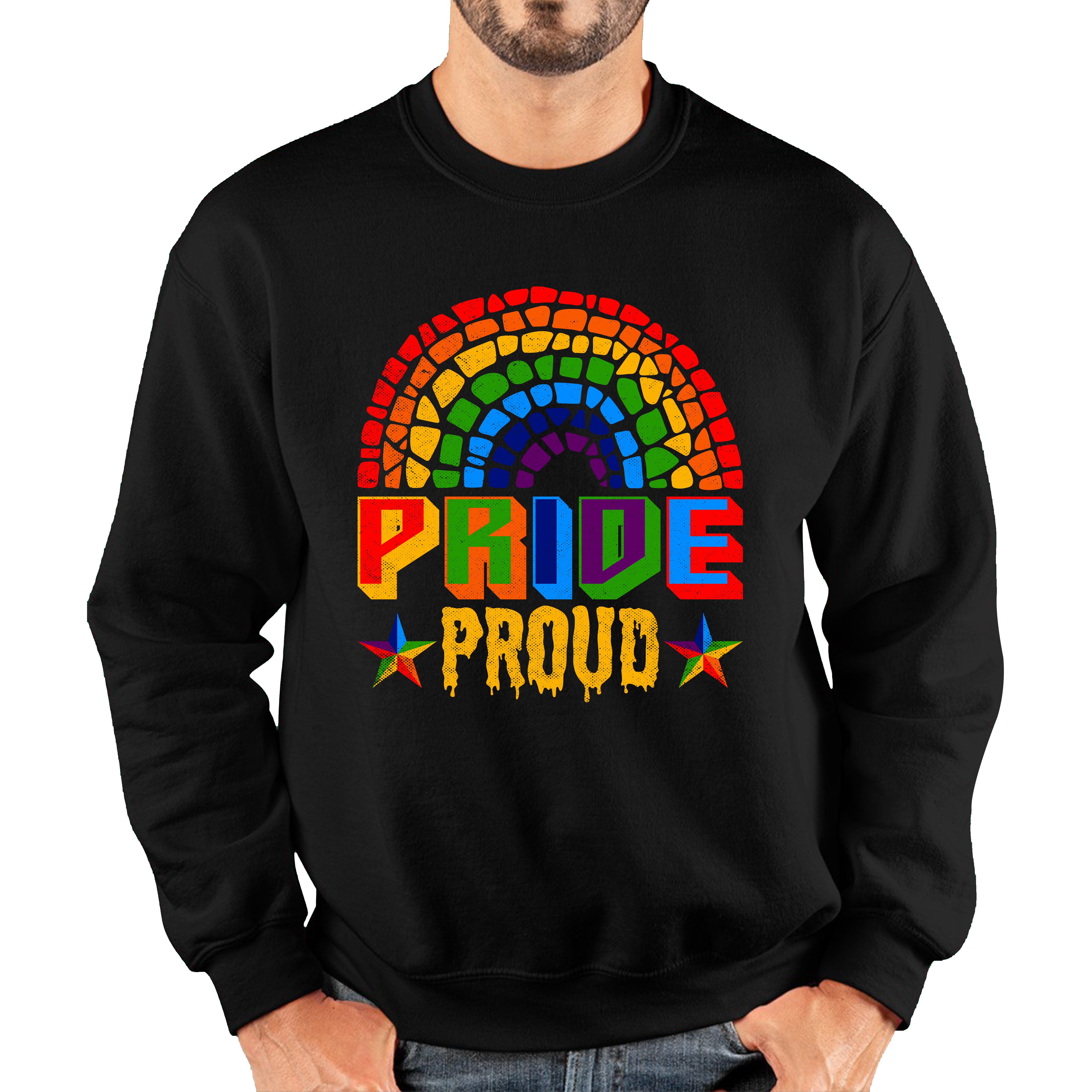 Proud Pride LGBT Pride Gay LGBT Pride Lesbian Rainbow Adult Sweatshirt