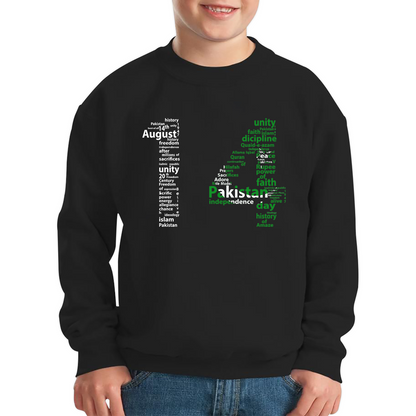 Pakistani Flag Independence Day Kids Jumper