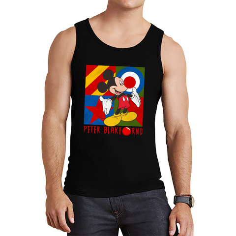 Peter Blake Mickey Mouse Red Nose Day Tank Top. 50% Goes To Charity