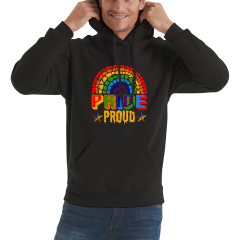 Proud Pride LGBT Pride Gay LGBT Pride Lesbian Rainbow Adult Hoodie