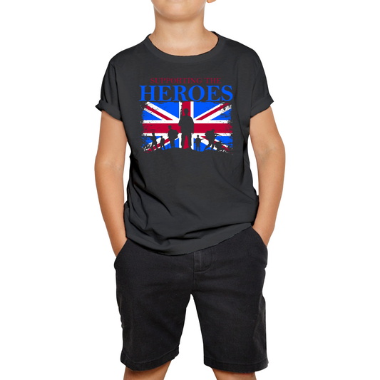 Supporting The Heroes British Veteran T Shirt
