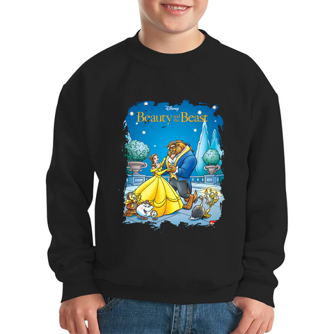 Disney Beauty and the Beast (The Story of the Movie in Comics by Bobbi Jg Weiss) Kids Sweatshirt.