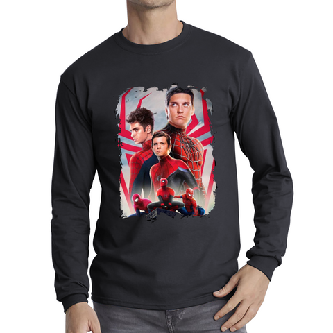 Marvel Spider-Man No Way Home Movie Adult Long Sleeve T Shirt