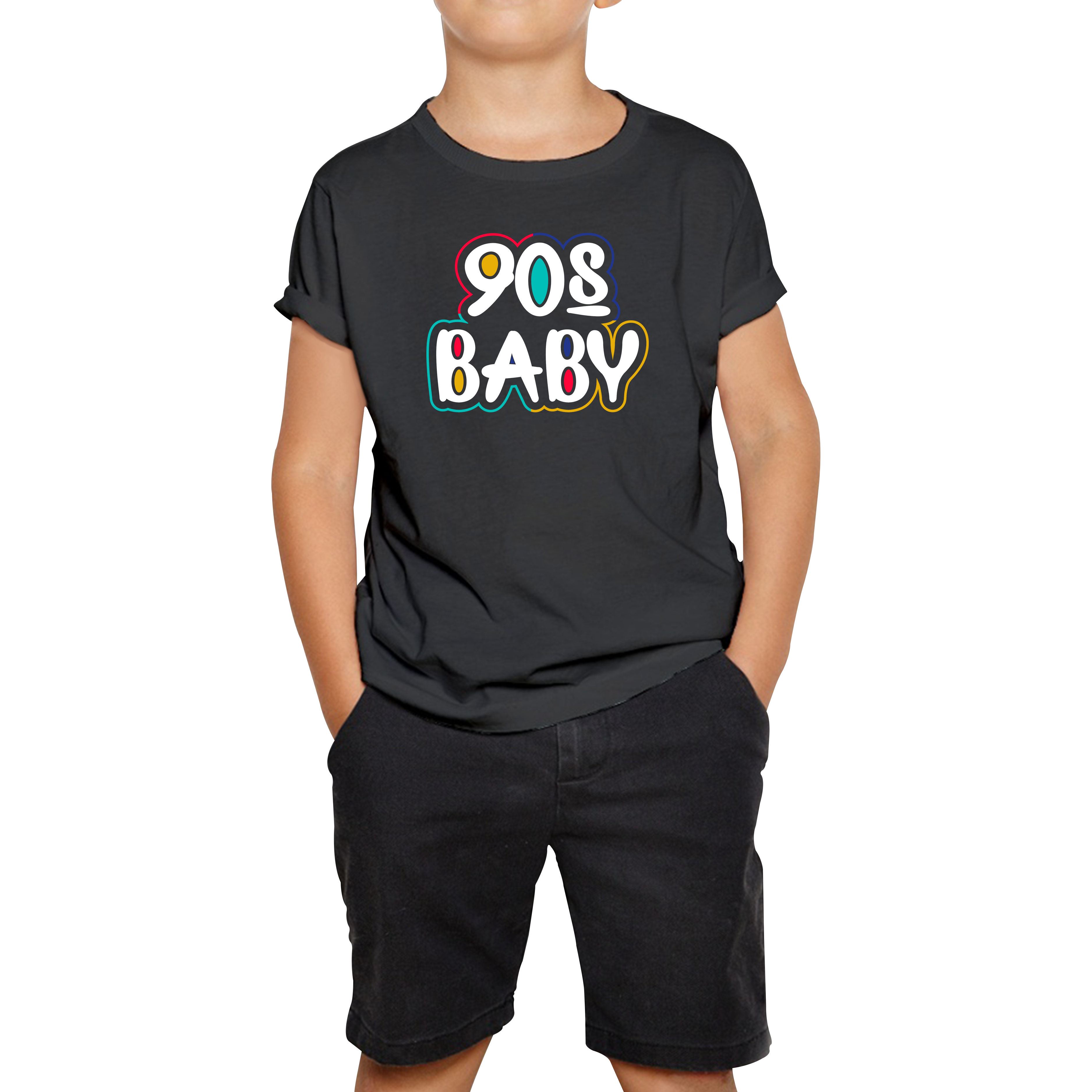 90s Baby T-Shirt Awesome cool 90's baby fashion Vintag Funny Joke Novelty Design Kids Tee