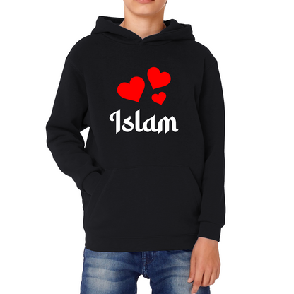 Islam Hearts Spiritual Islamic Religious Muslim Islam Religion Gift Kids Hoodie