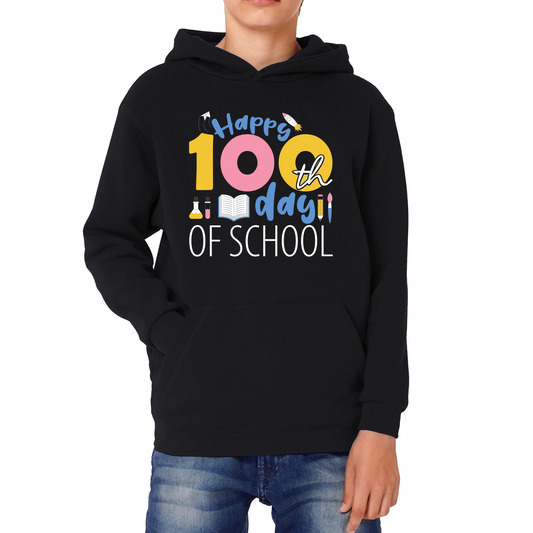 Happy 100th Day Of School Number Day Teacher Day World Book Day Maths Day Reading Lovers Kids Hoodie