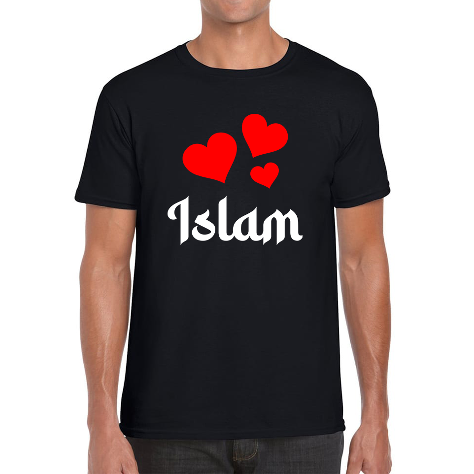 Islam Hearts Spiritual Islamic Religious Muslim Islam Religion Gift Mens Tee Top