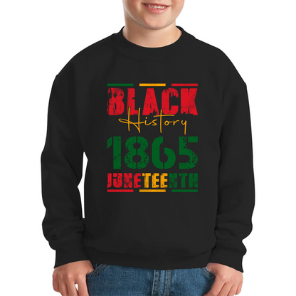 Black History 1865 Juneteenth Celebrating Black History Freedom African American Kids Jumper