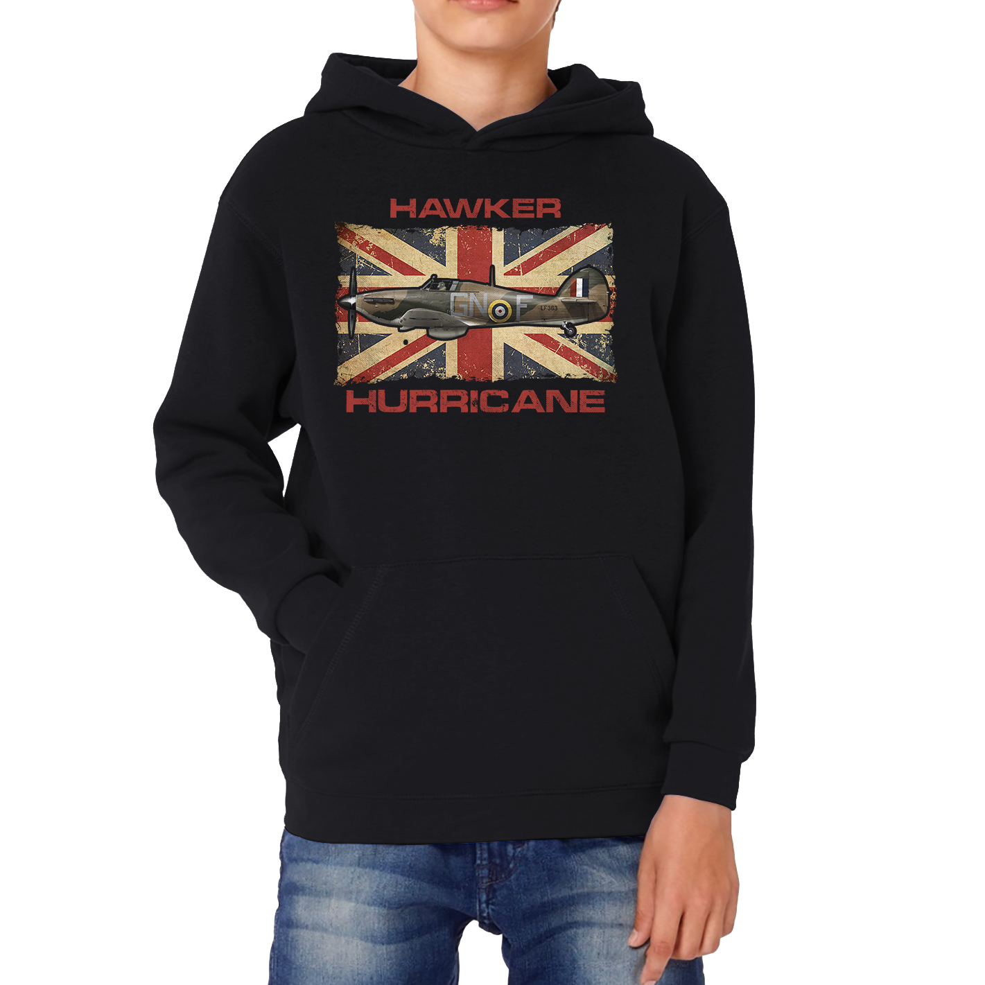 Vintage Hawker Hurricane British Veteran Air Force Hoodie