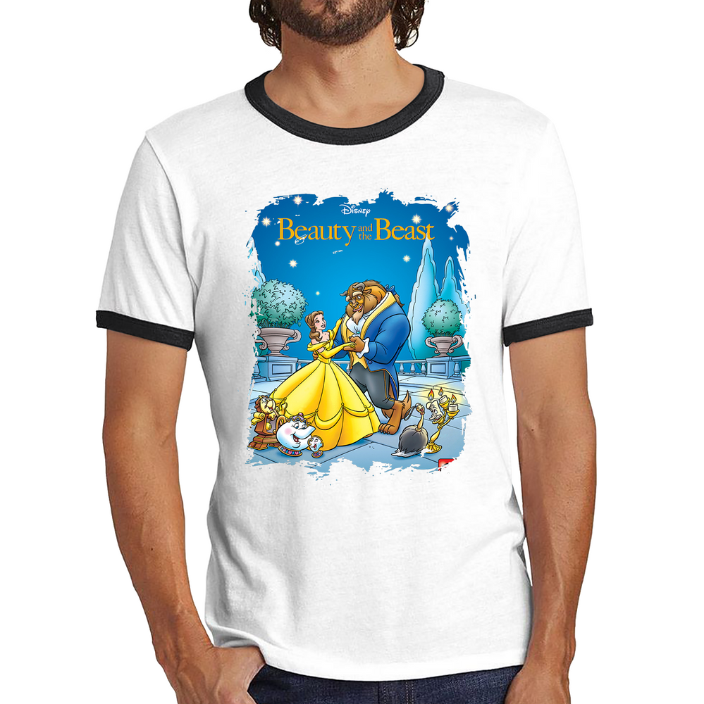 Disney Beauty and the Beast (The Story of the Movie in Comics by Bobbi Jg Weiss) Ringer T Shirt
