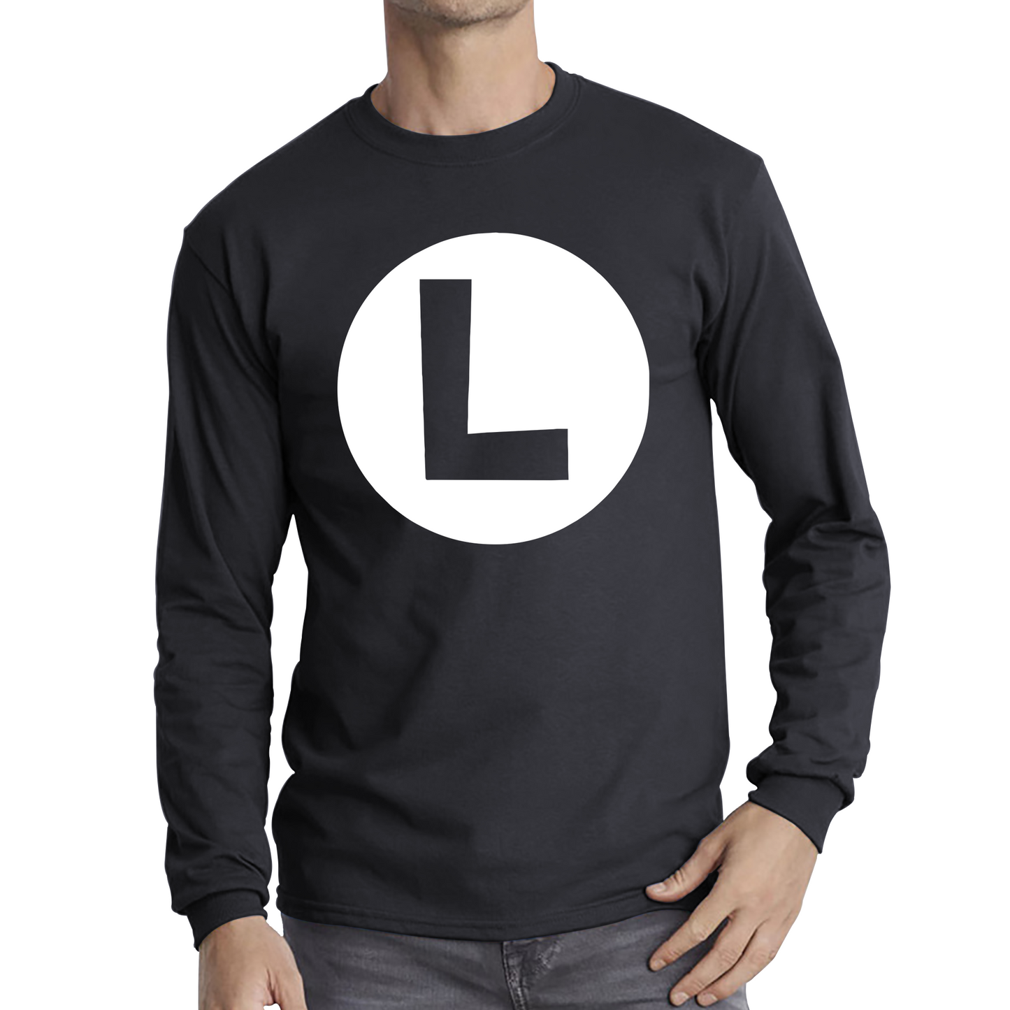 Mario Bros Character Logo Luigi Mario Waluigi Peach Bowser Toad Retro Gaming Long Sleeve T Shirt