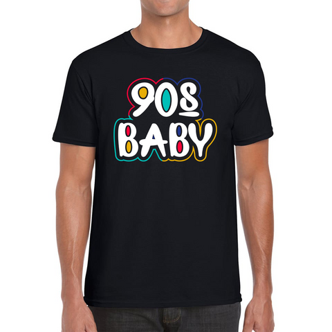 90s Baby T-Shirt Awesome cool 90's baby fashion Vintag Funny Joke Novelty Design Mens Tee Top