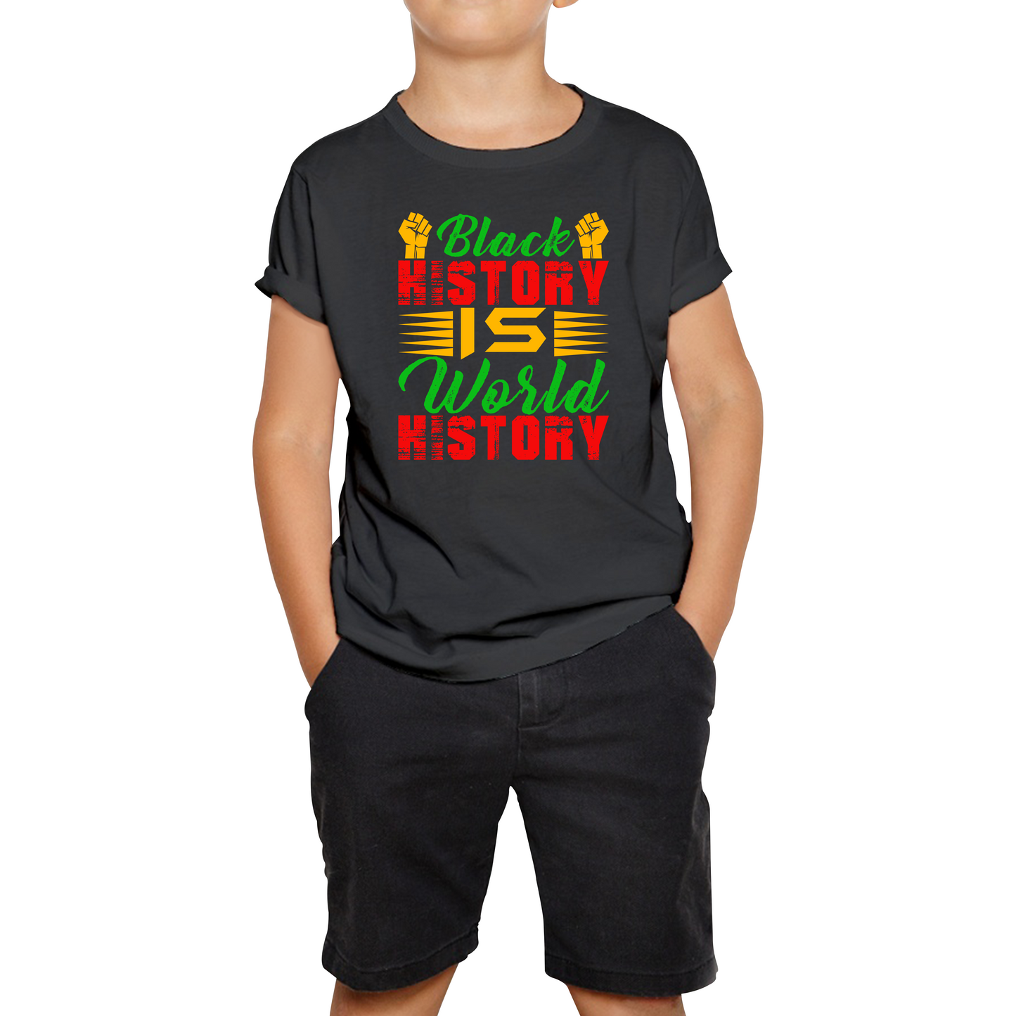 Black History Is World History Juneteenth Black Lives Matter Black History Freedom Month Kids Tee