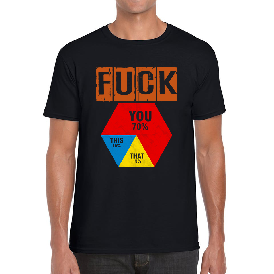 Funny Offensive Love Triangle Fuck You T-shirt offensive Rude Mens Tee Top