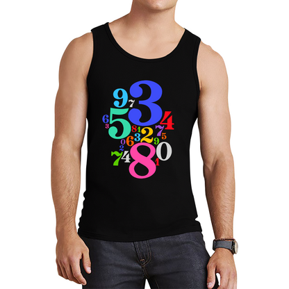 Numbers Day Maths Day Colourful Numbers Math Lovers Mathletics School Charity Day Tank Top