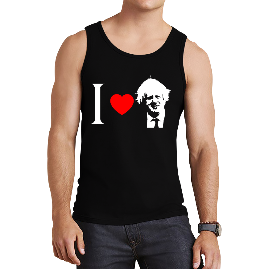 I Love Boris Heart Love Boris Johnson Support Boris Johnson Boris Supporter Tank Top