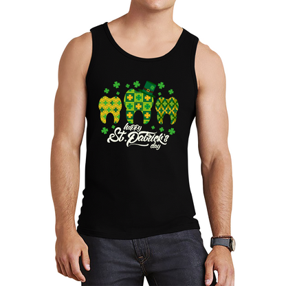Happy St. Patrick's Day Tooth Dentist Dental Squad Tooth Shamrock Irish Day Saint Patricks Day Tank Top