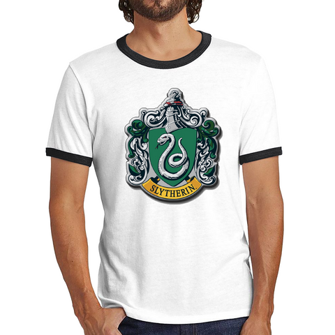 Slytherin Logo Harry Potter Hogwarts School Witchcraft Wizardry Ringer T Shirt