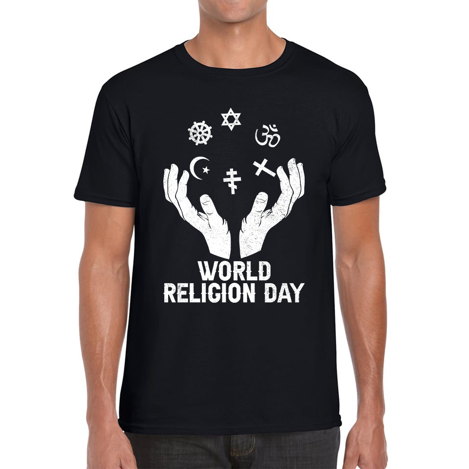 World Religion Day Religious Peace For Everyone Religious Love Religion Day Mens Tee Top
