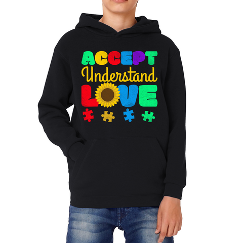 Autism Awareness Accept Understand Love Kids Hoodie