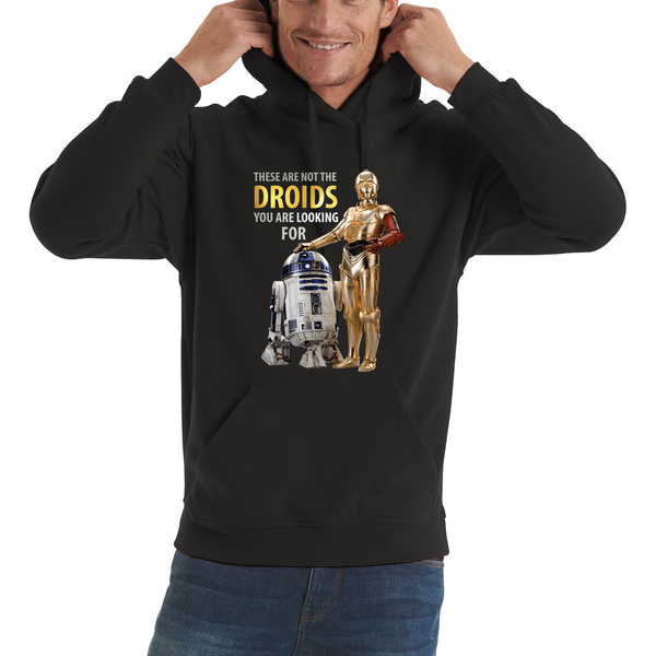 Star Wars These aren't The Droids You're Looking for Hoodie Funny Star Wars R2D2 C3PO Adult Hoodie