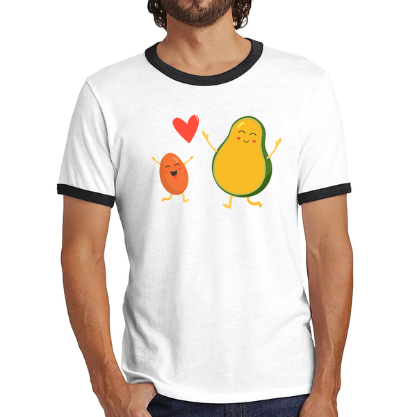 Bean & Avocado Funny Friendship Shirt Best friends Love Birthday Gift Ringer T Shirt