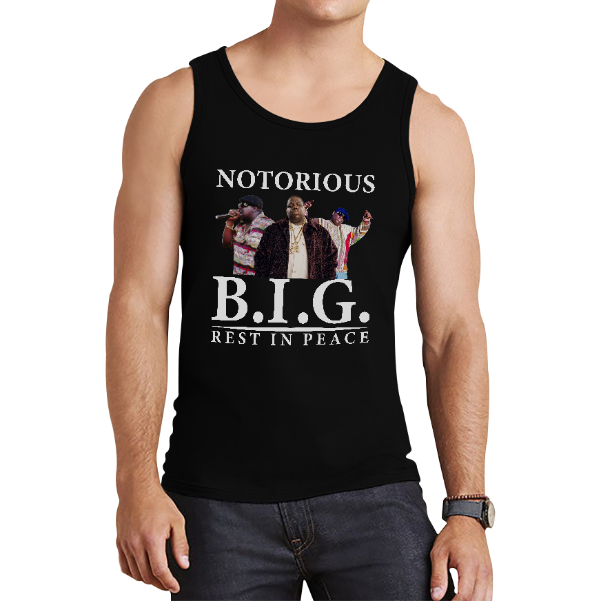 The Notorious B.I.G. American Rapper Vest Christopher George Songwriter Gangsta Rap Greatest Rappers Tank Top