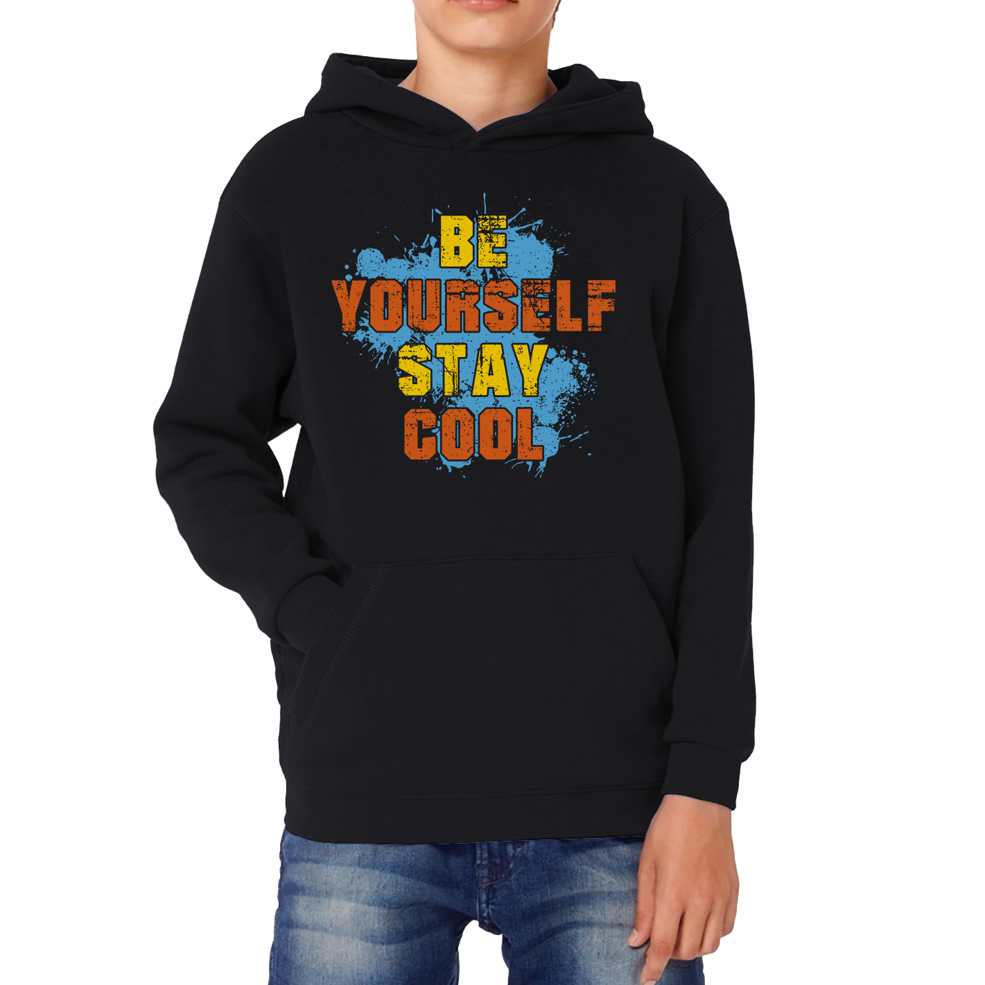 Be Yourself Stay Cool Hoodie Inspirational Motivational Quote Kids Hoodie