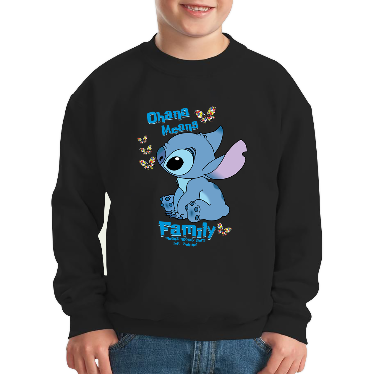 Ohana Means Family Lilo & Stitch Funny Comedy Family Cartoon Lovers Kids Jumper