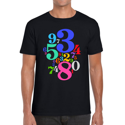 Numbers Day Maths Day Colourful Numbers Math Lovers Mathletics School Charity Day Mens Tee Top