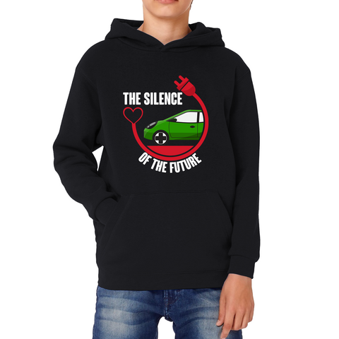 The Silence Of the Future Funny Heart Electric Futuristic Car Kids Hoodie
