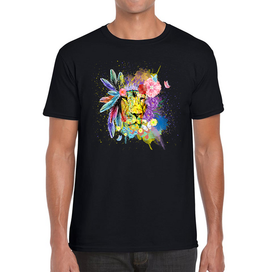 Colorful Lion Face Bohemian T Shirt