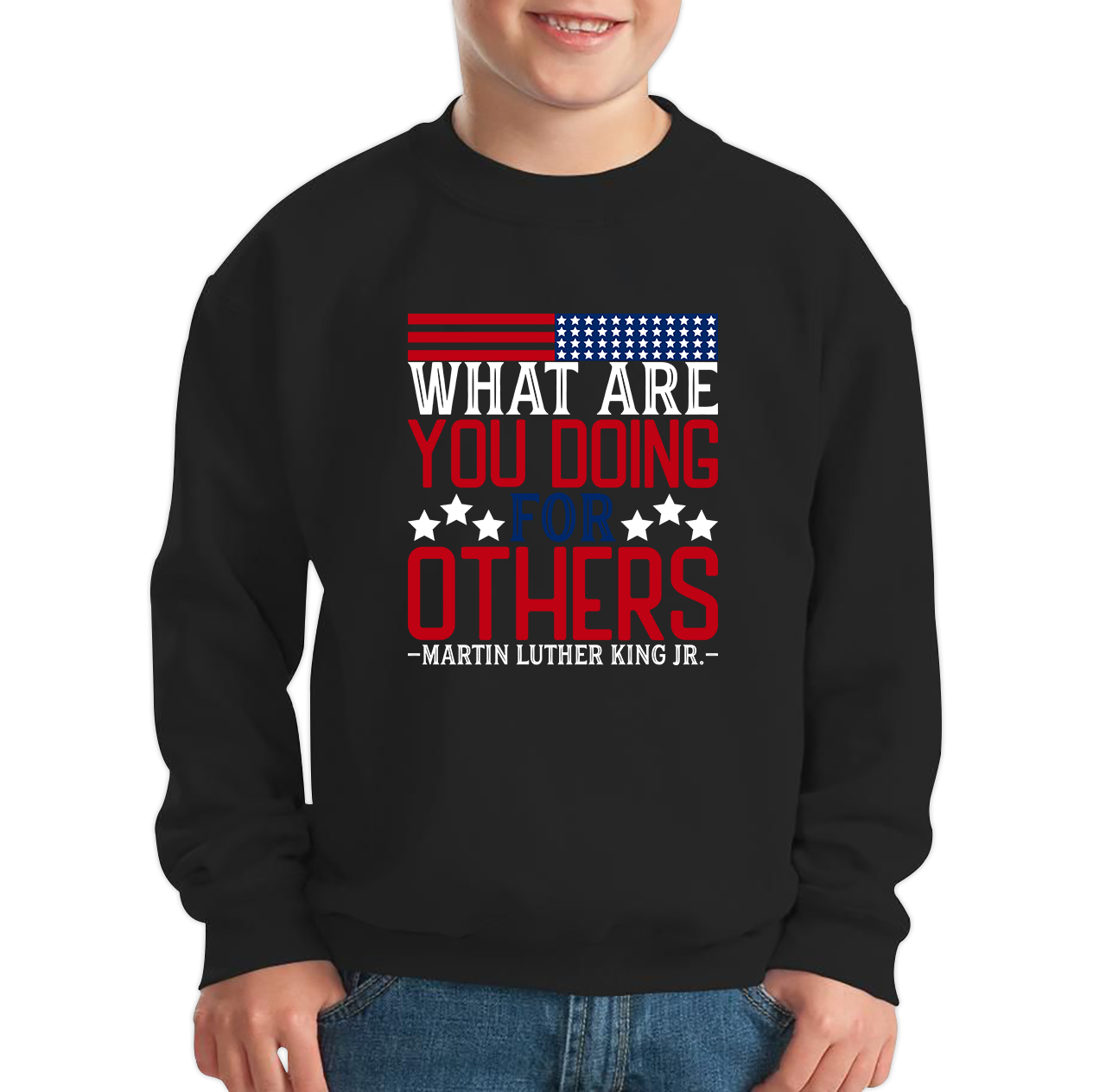 What Are You Doing For Others MLK Quotes Black Lives Matters Inspirational Motivational Kids Jumper