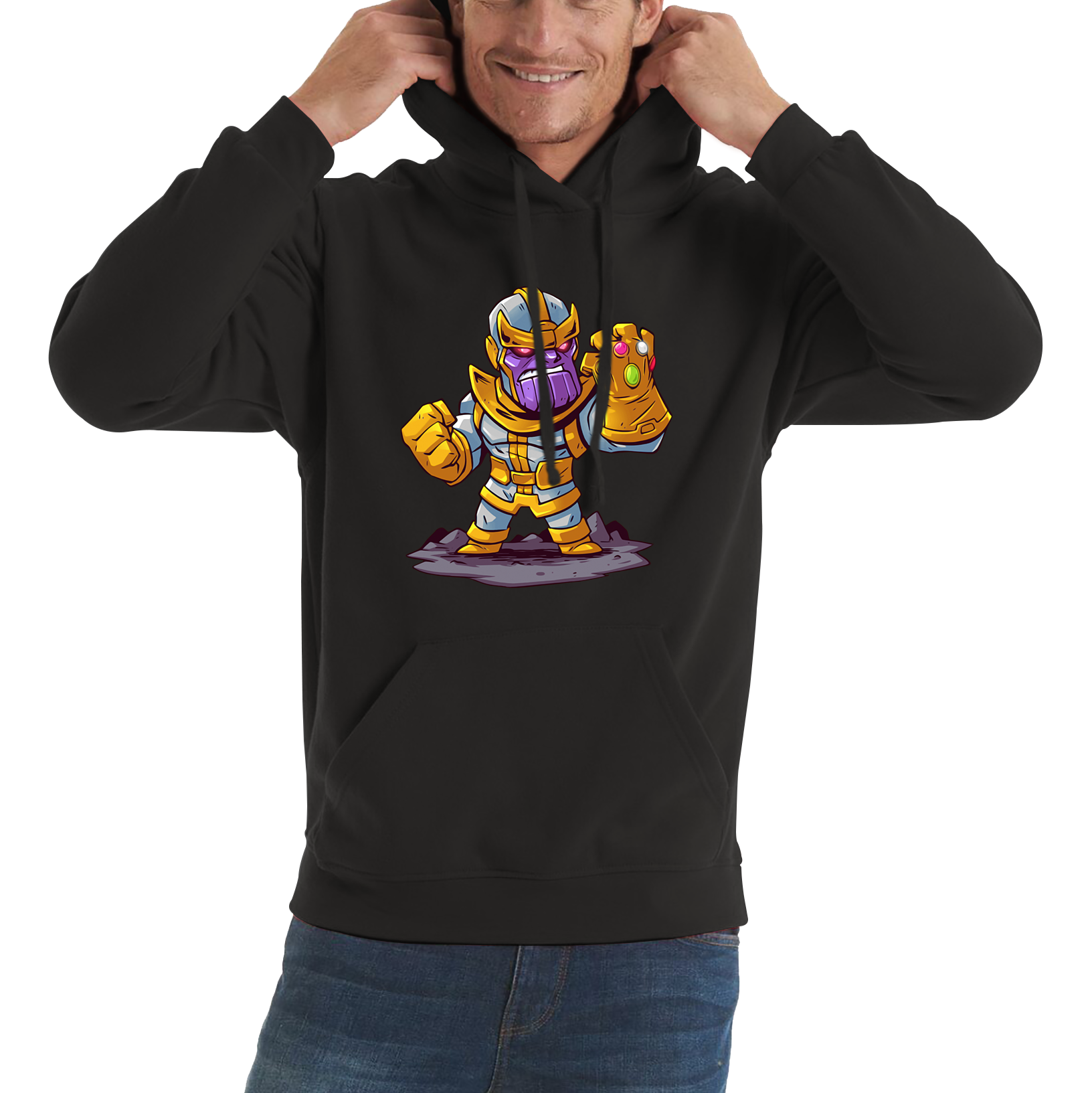 Thanos Mad Titan Cute Cartoon Hoodie Marvel Avengers Comic Thanos Unisex Hoodie