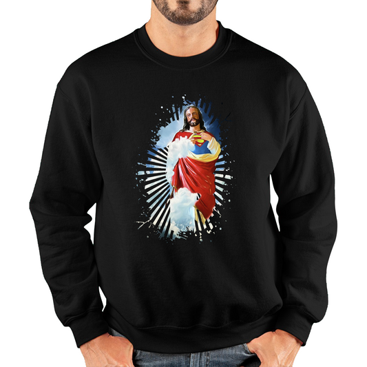 Jesus Christ Superman Spoof Sweatshirt