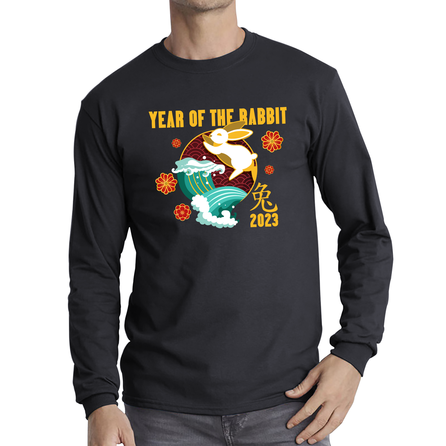 Year Of The Rabbit 2023 Chinese New Year Lunar New Year Zodiac Long Sleeve T Shirt