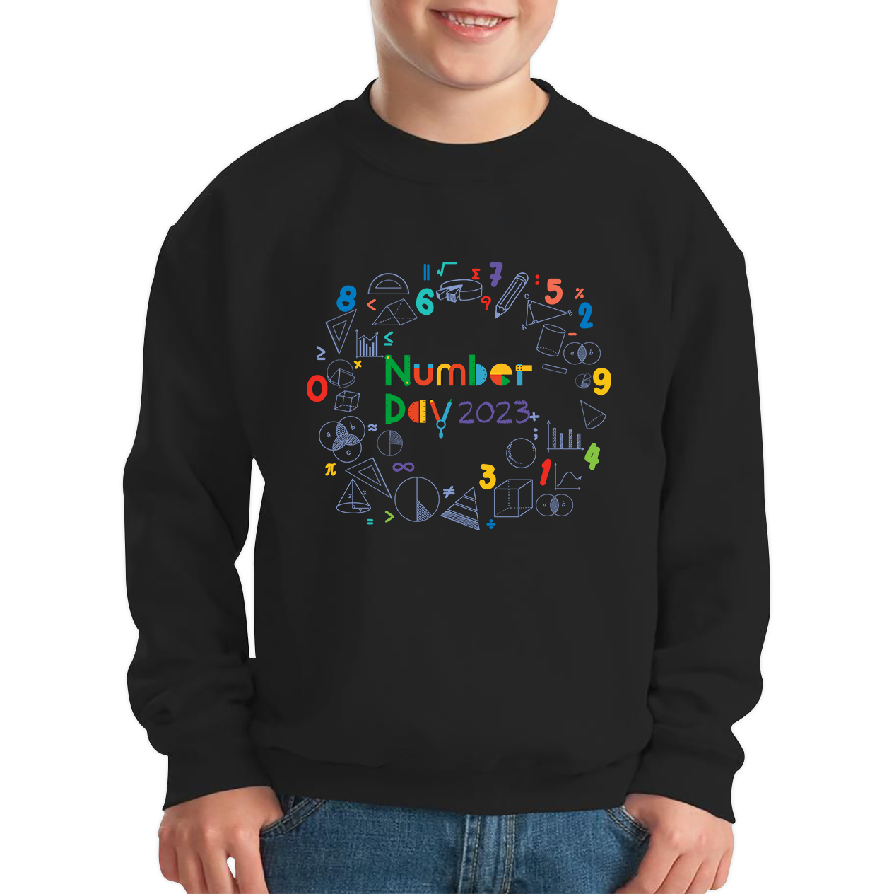 Numbers Day 2023 Maths Day Symbols School Charity Day Mathletics Kids Jumper